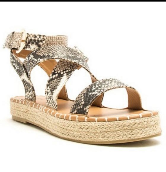 snake print espadrille sandals